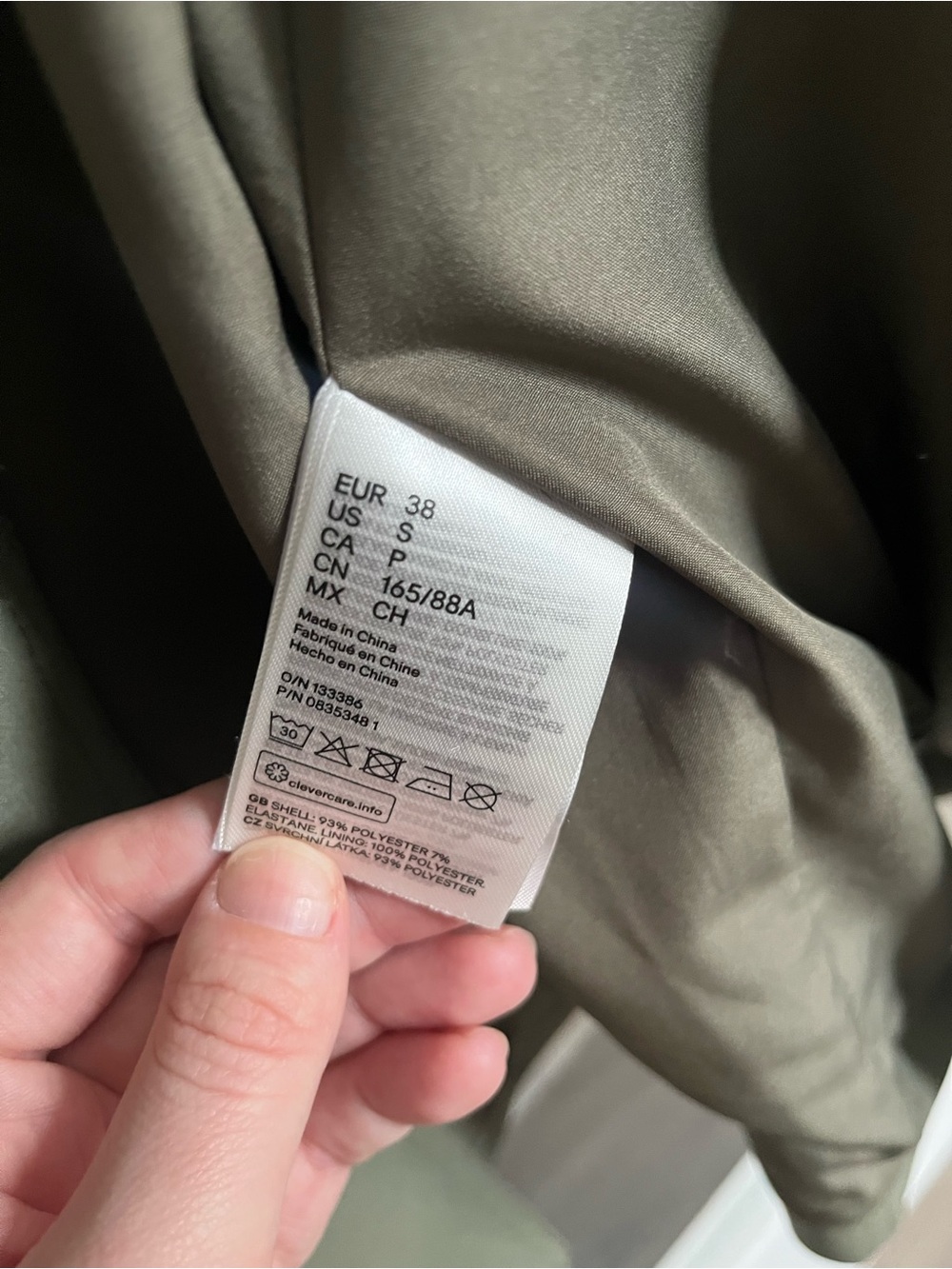 H&M Olive Trench-Style Coat - Picture 3 of 5